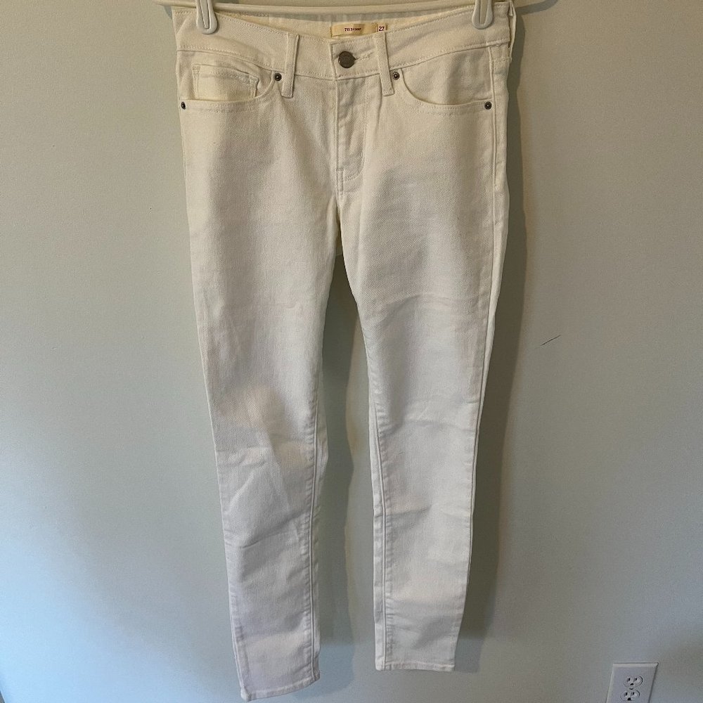 Levi's 711 women's skinny jeans white size 27